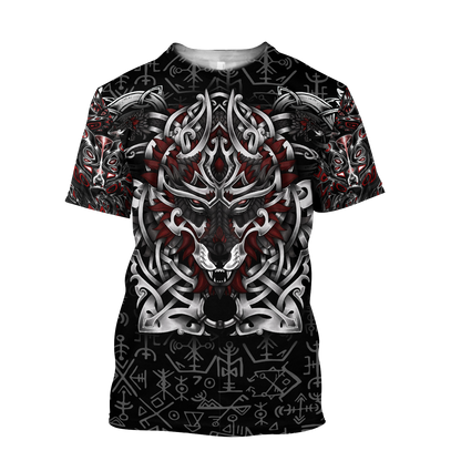 Premium Viking Fenrir Metal 3D Printed Unisex Shirts TN