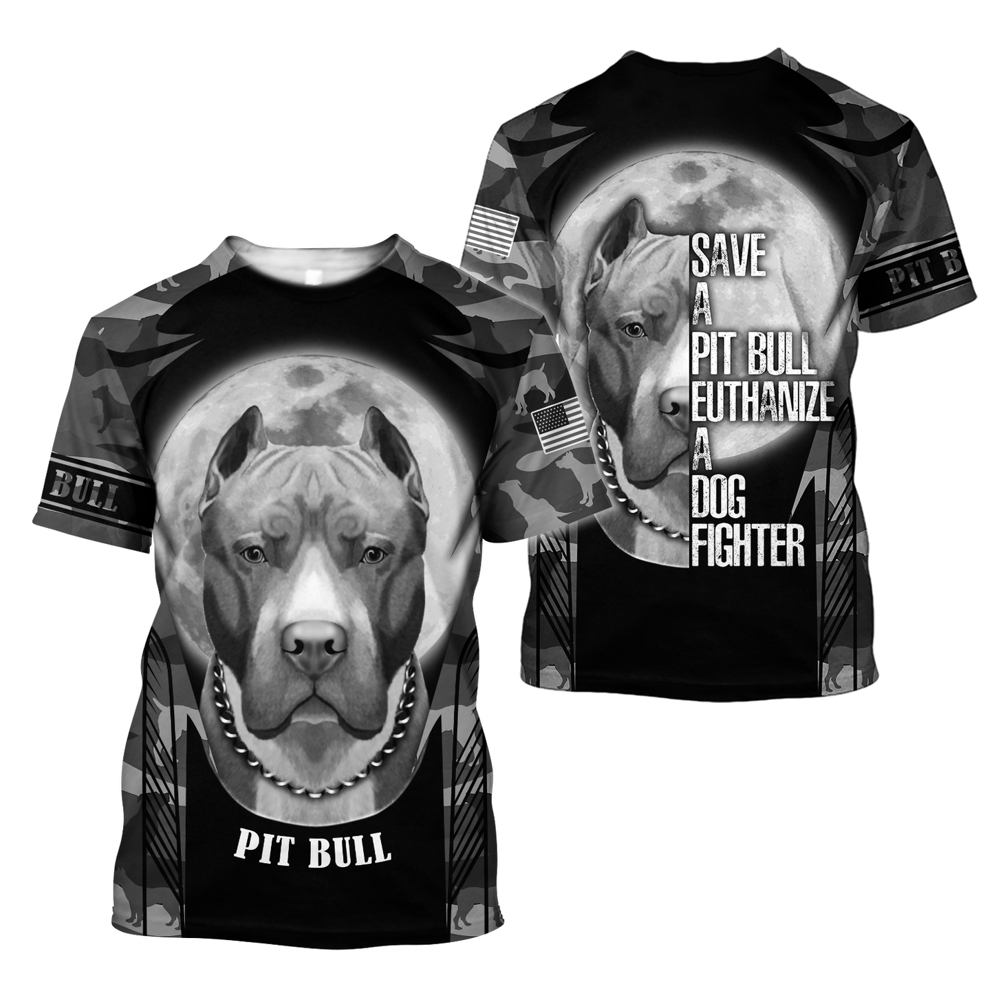 Save A Pit Bull Euthanize A Dog Fighter Hoodie Shirt for Men and Women DD10082005