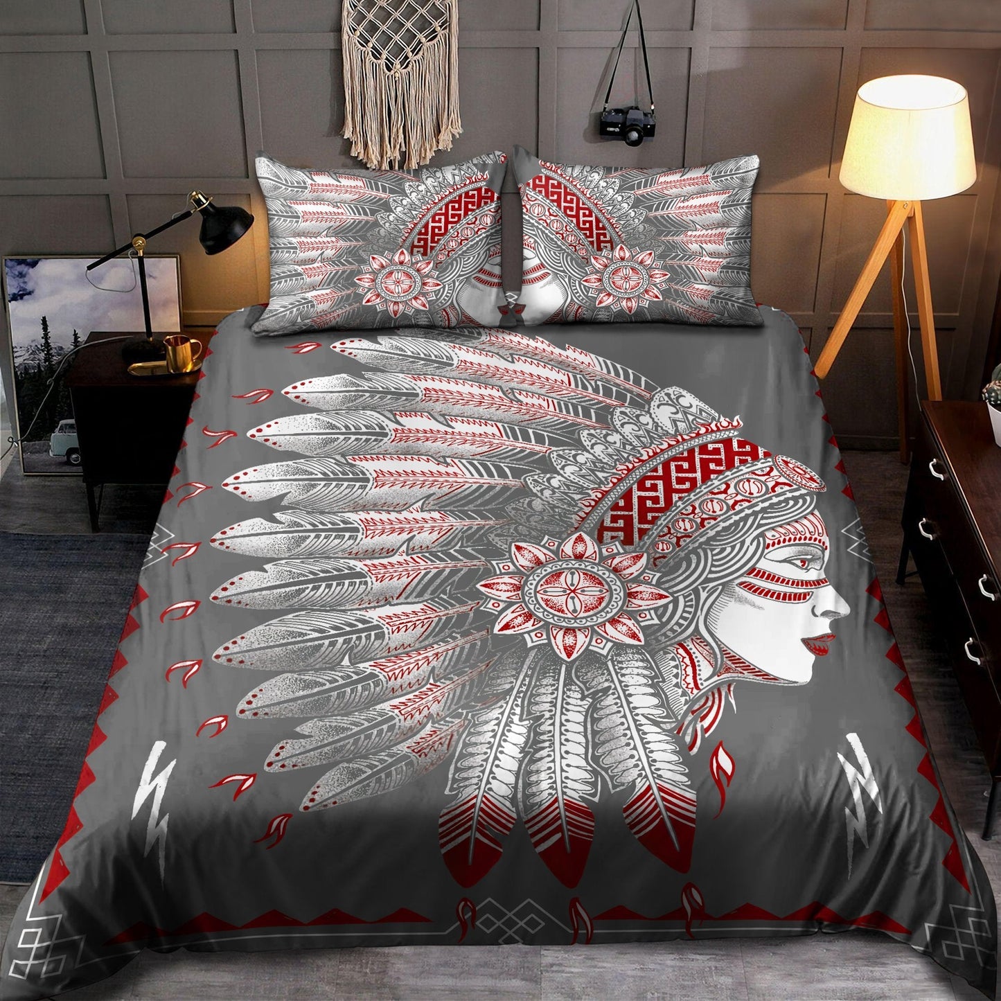 Native Girl Potrait Bedding Set