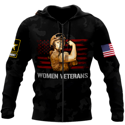 Women Veterans 3d all over printed shirts for men and women DD05232001 - Amaze Style™-Apparel