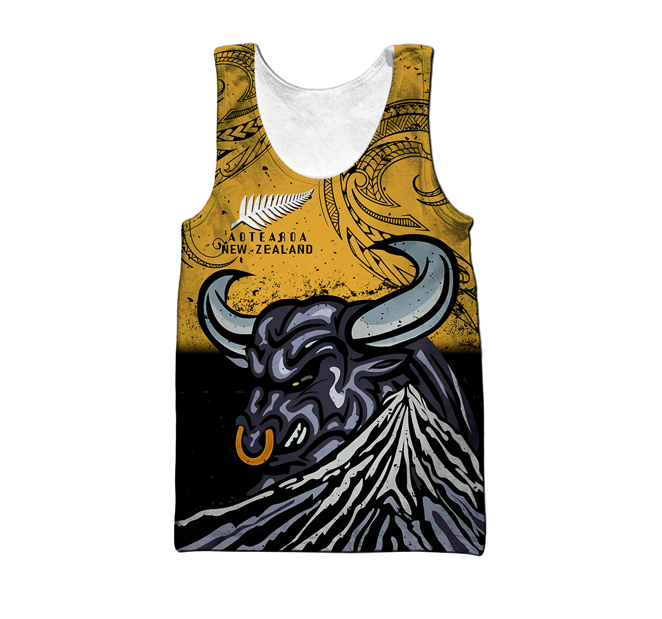 New zealand taranaki maori bull 3d all over printed shirt and short for man and women