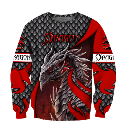 Beautiful Red Dragon Scales Hoodie MEI