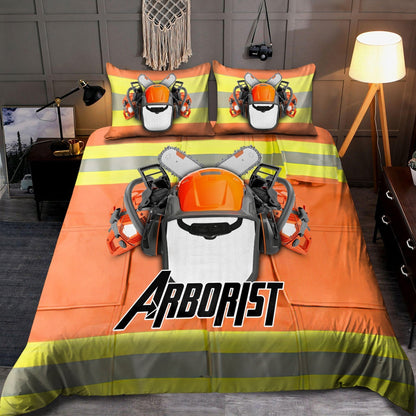 Premium All Over Printed Chainsaws And Safety Helmet Arborist Bedding Set MEI