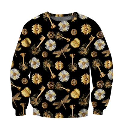 Mechanic Steampunk All Over Printed Hoodie For Men and Women TN