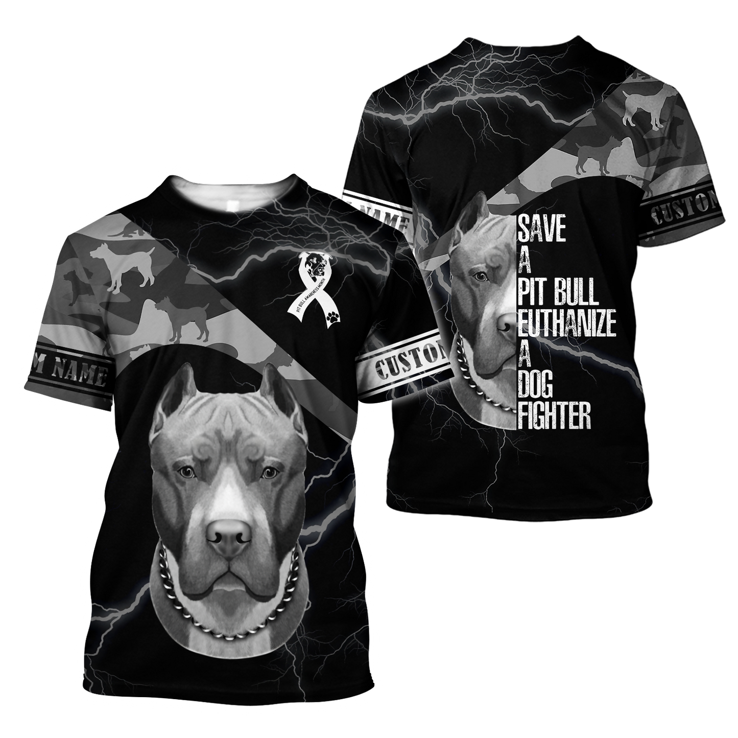 Personalized Save A Pitbull Euthanize A Dog Fighter Hoodie Shirt for Men and Women DD09212001S