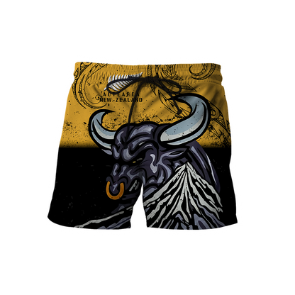 New zealand taranaki maori bull 3d all over printed shirt and short for man and women