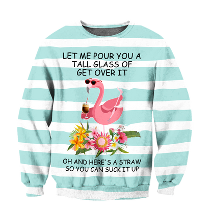 All Over Printed Flamingo Hoodie DD09042002-MEI