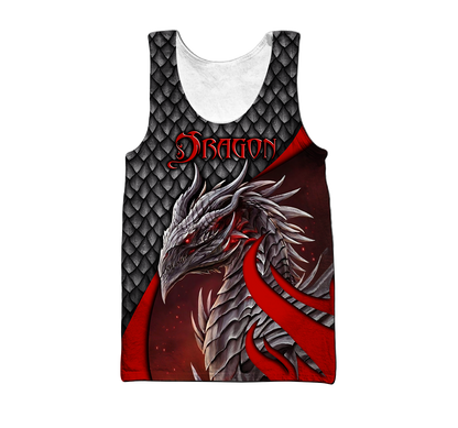 Beautiful Red Dragon Scales Hoodie MEI