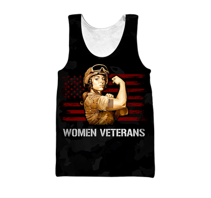 Women Veterans 3d all over printed shirts for men and women DD05232001 - Amaze Style™-Apparel