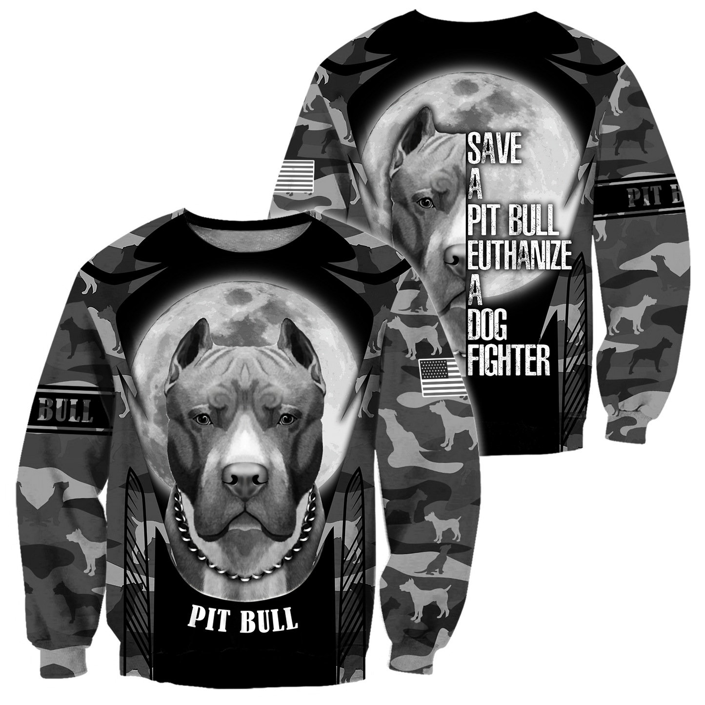 Save A Pit Bull Euthanize A Dog Fighter Hoodie Shirt for Men and Women DD10082005