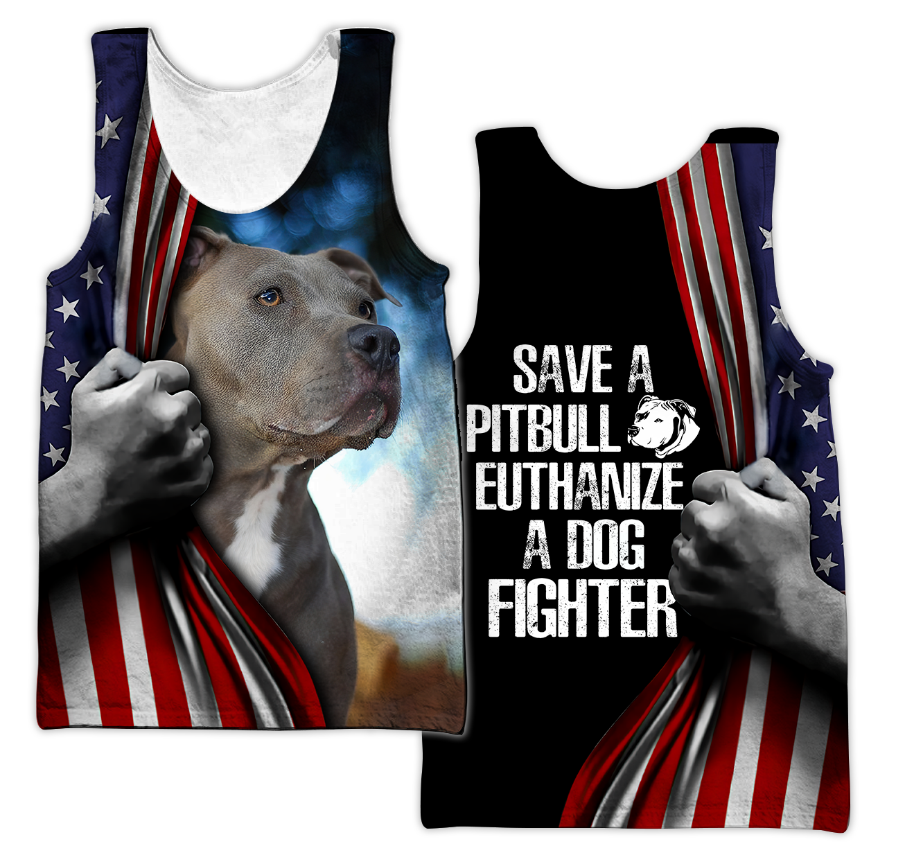 Save A Pit Bull Euthanize A Dog Fighter 3D All Over Print Hoodie DD09212003