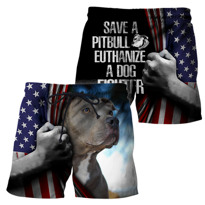 Save A Pit Bull Euthanize A Dog Fighter 3D All Over Print Hoodie DD09212003