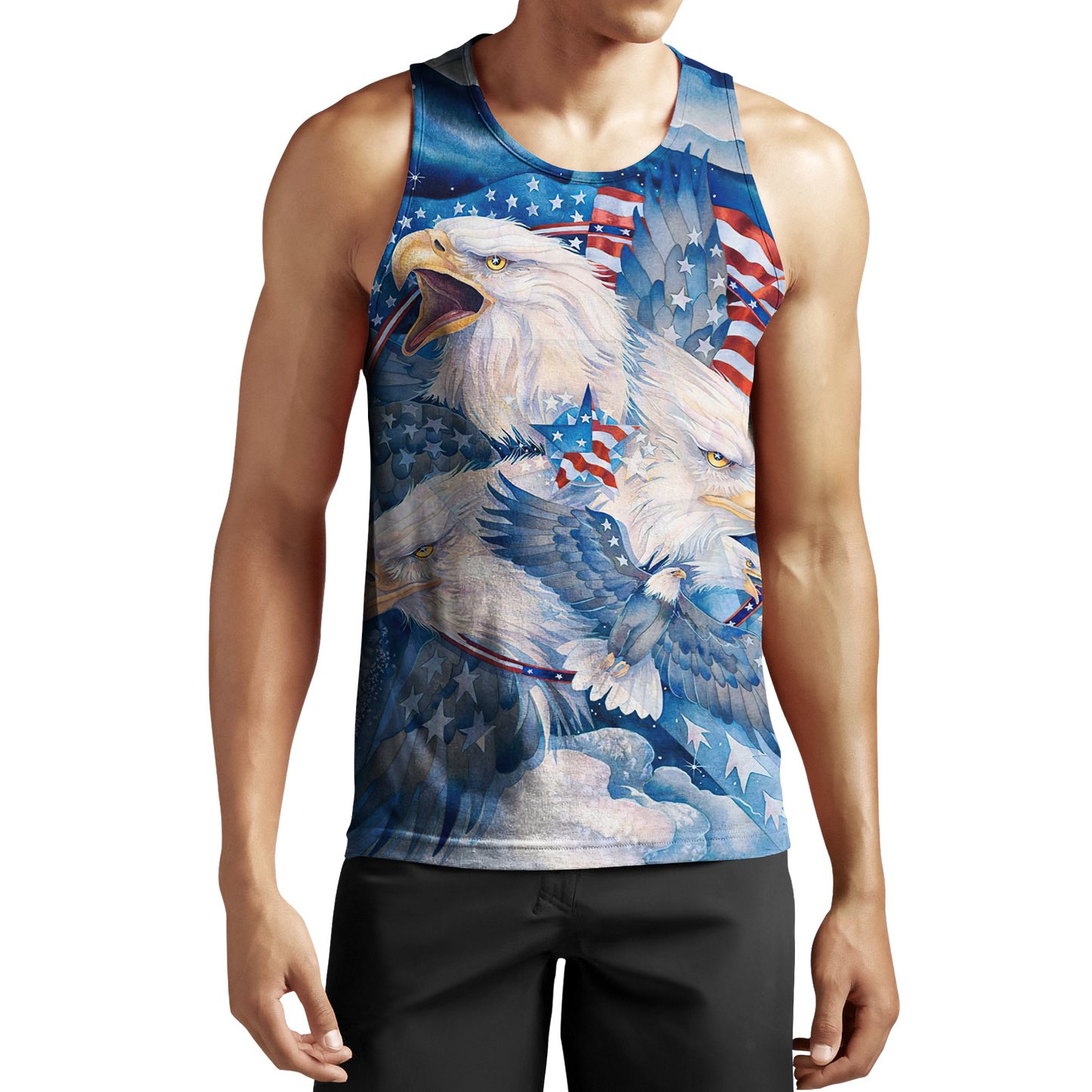 All Over Printed Bald Eagle Hoodie DD09082001-MEI