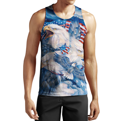 All Over Printed Bald Eagle Hoodie DD09082001-MEI