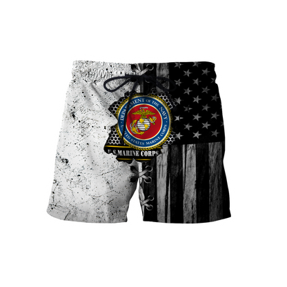 Veteran US Marine Corps in my heart 3D shirts for men and women BW Proud Military