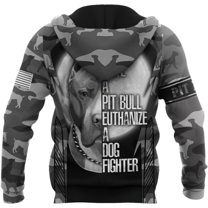 Save A Pit Bull Euthanize A Dog Fighter Hoodie Shirt for Men and Women DD10082005