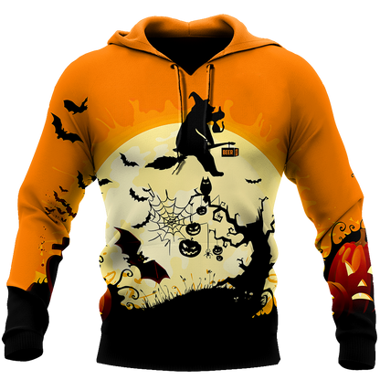 Beautiful All Over Printed Halloween Bear Witch Hoodie DD08172004-MEI