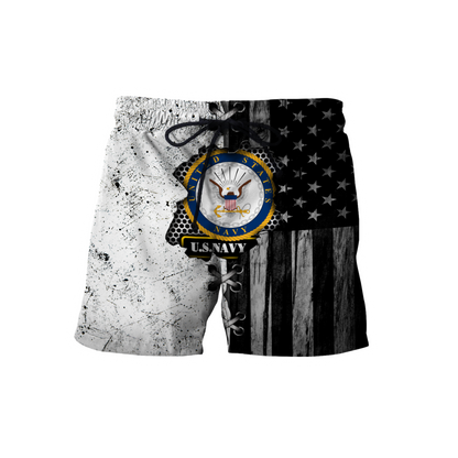 Veteran US Navy in my heart 3D shirts for men and women BW Proud Military