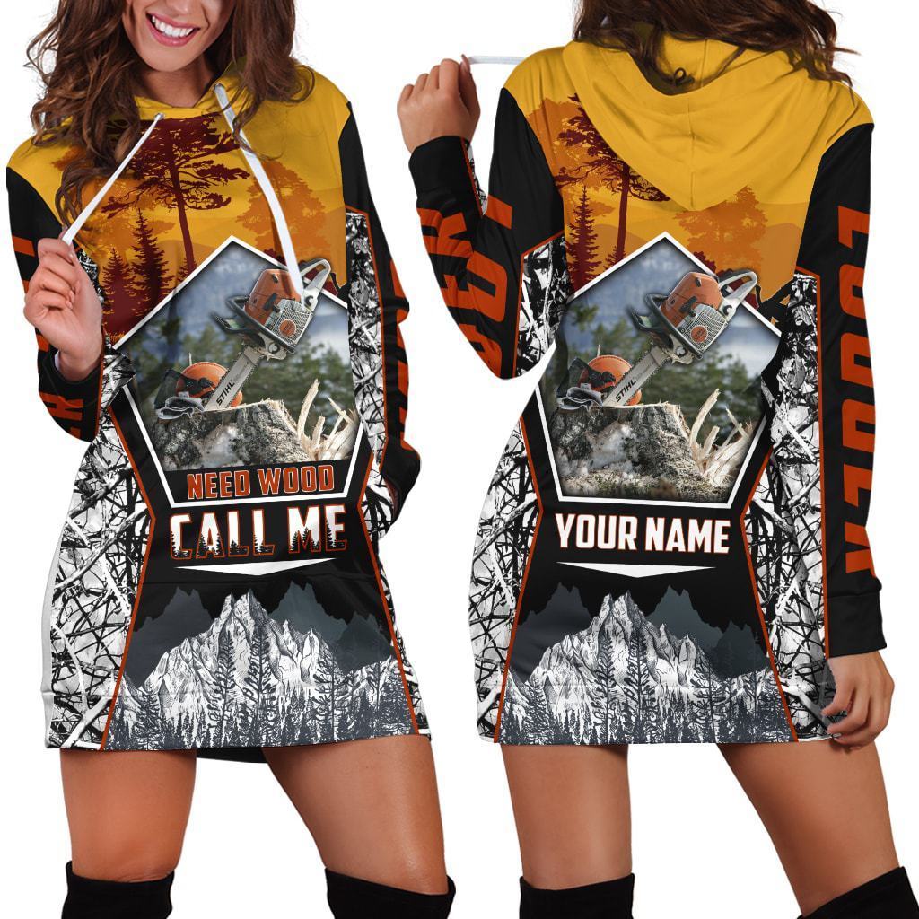 Logger Woodworking Custom Name 3D Full Printing - Amaze Style™-Apparel