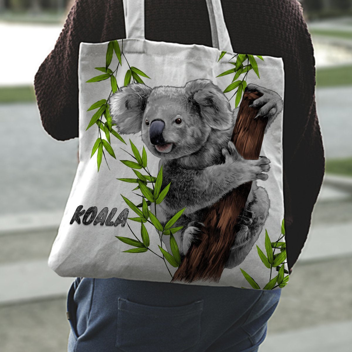Koala Shopping Bags (Polyester fabric) NN6 - Amaze Style™-TOTE BAGS