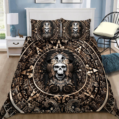 Mexico Aztec Skull Warrior  Bedding Set QB07022005
