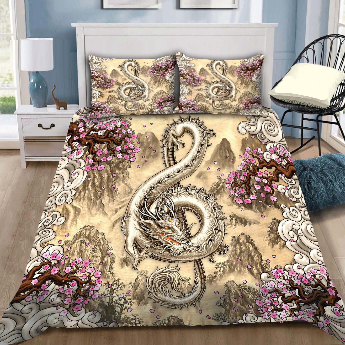 Dragon Music Art Bedding Set HAC160603-NM-Bedding Set-NM-Twin-Vibe Cosy™