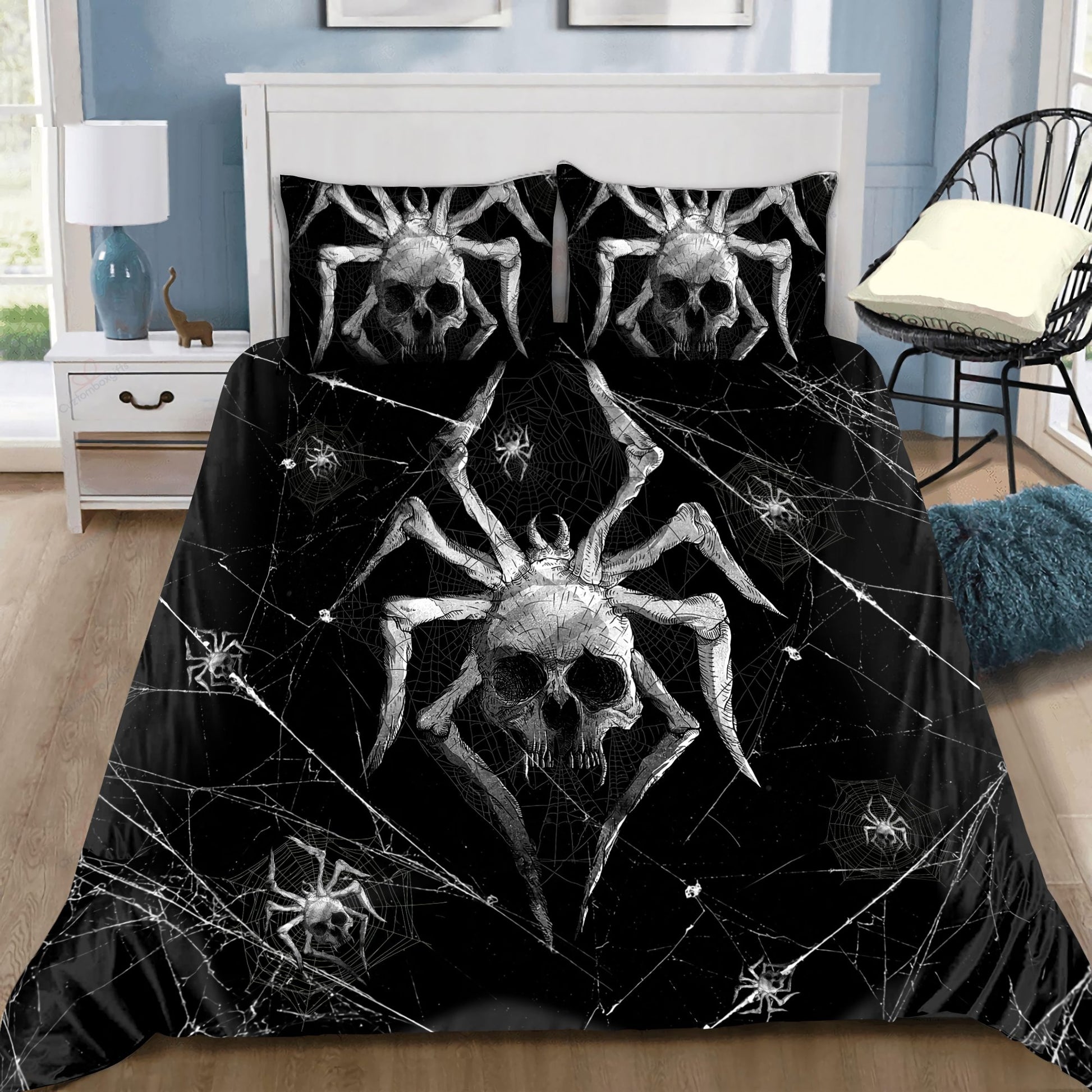 Spider Skull Bedding Set HAC210701-NM-Bedding Set-NM-Twin-Vibe Cosy™