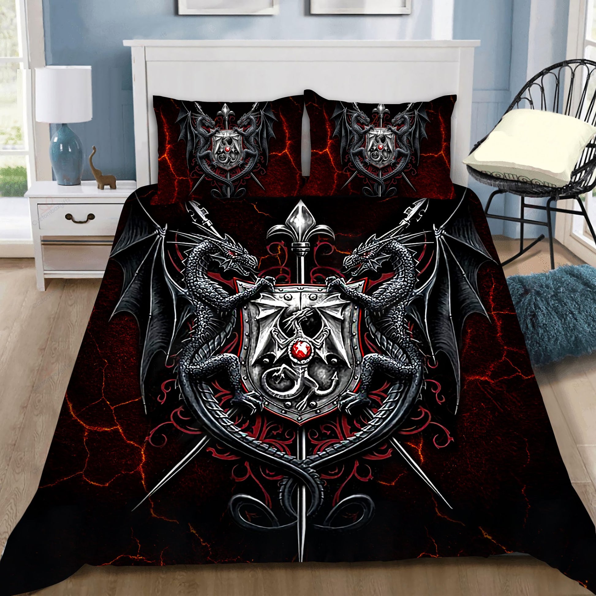 Dragon Armor Art Bedding Set HAC080702-NM-Bedding Set-NM-Twin-Vibe Cosy™