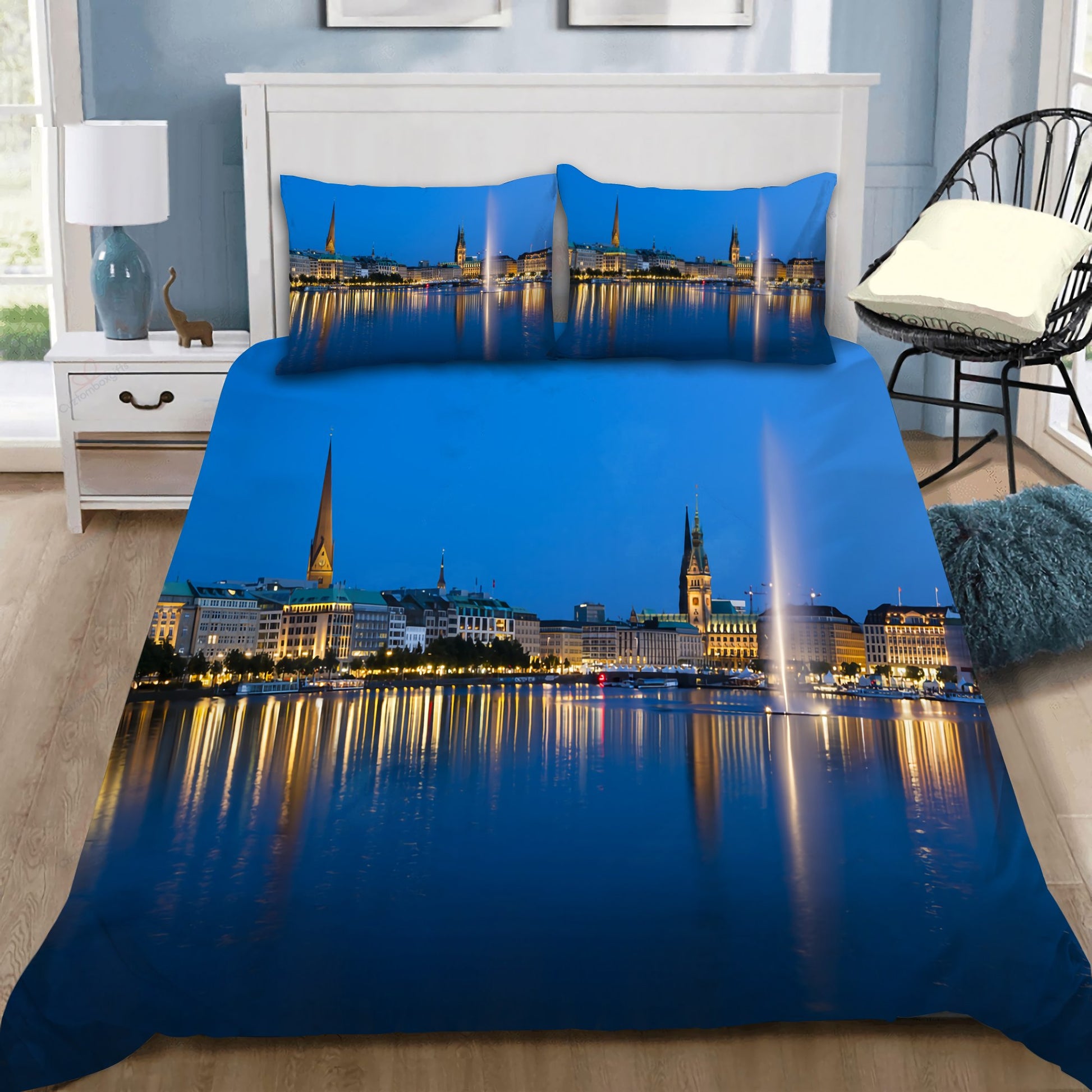 Germany Bedding Set - Hamburg Binnenalster Lake HAC260603-NM-Bedding Set-NM-US Twin-Vibe Cosy™