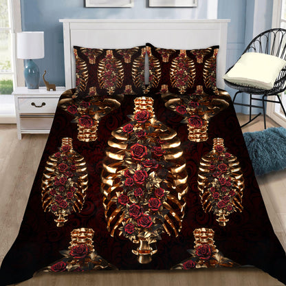 Rose & Skull Art Bedding Set HAC070702-NM-Bedding Set-NM-Twin-Vibe Cosy™