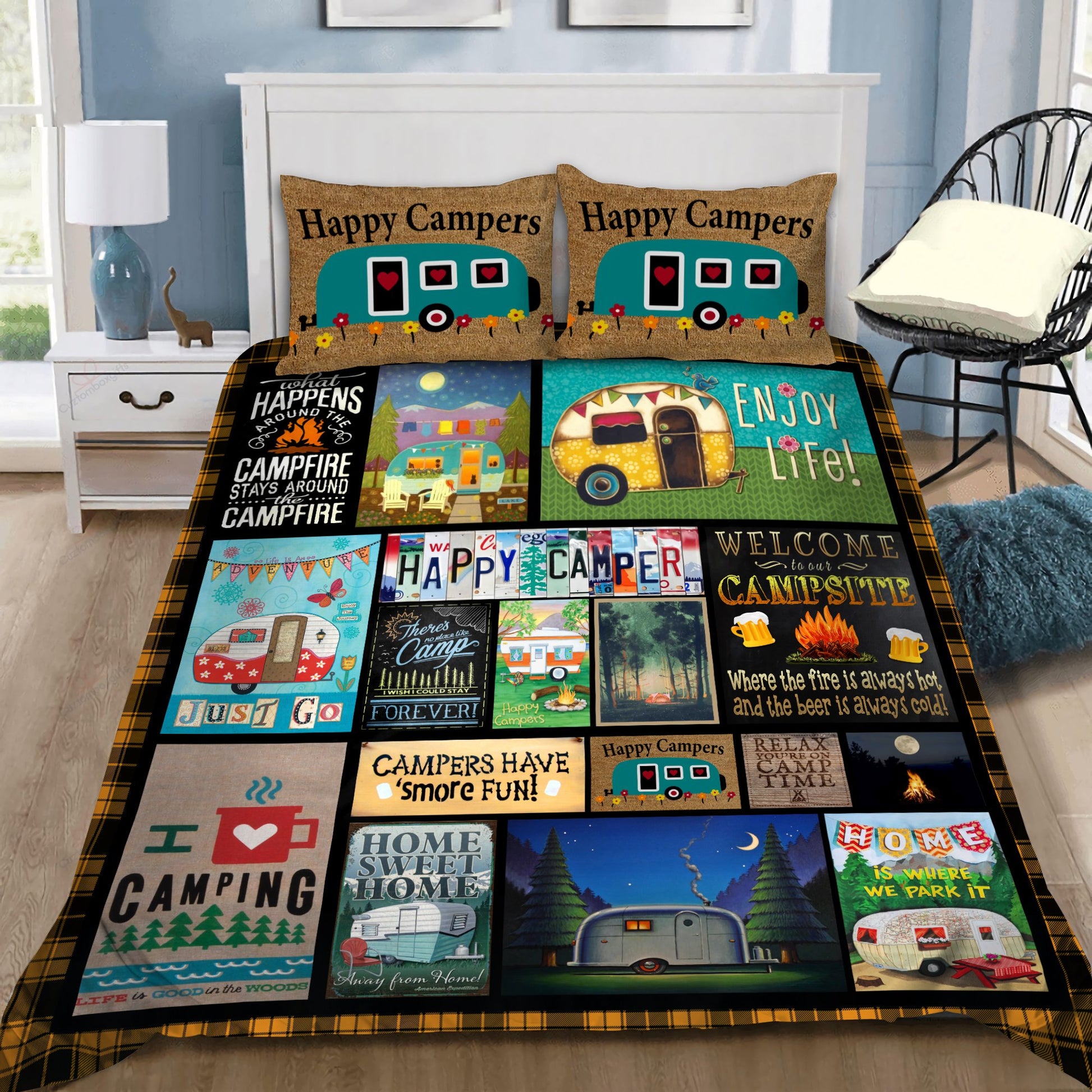 Happy Camping Bedding Set HAC140701-NM-Bedding Set-NM-Twin-Vibe Cosy™