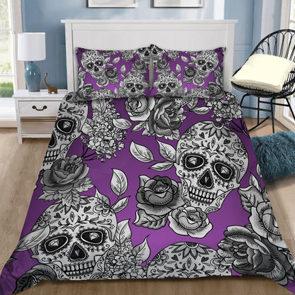 Purple Skull Art Bedding Set HAC080707-NM-Bedding Set-NM-Twin-Vibe Cosy™