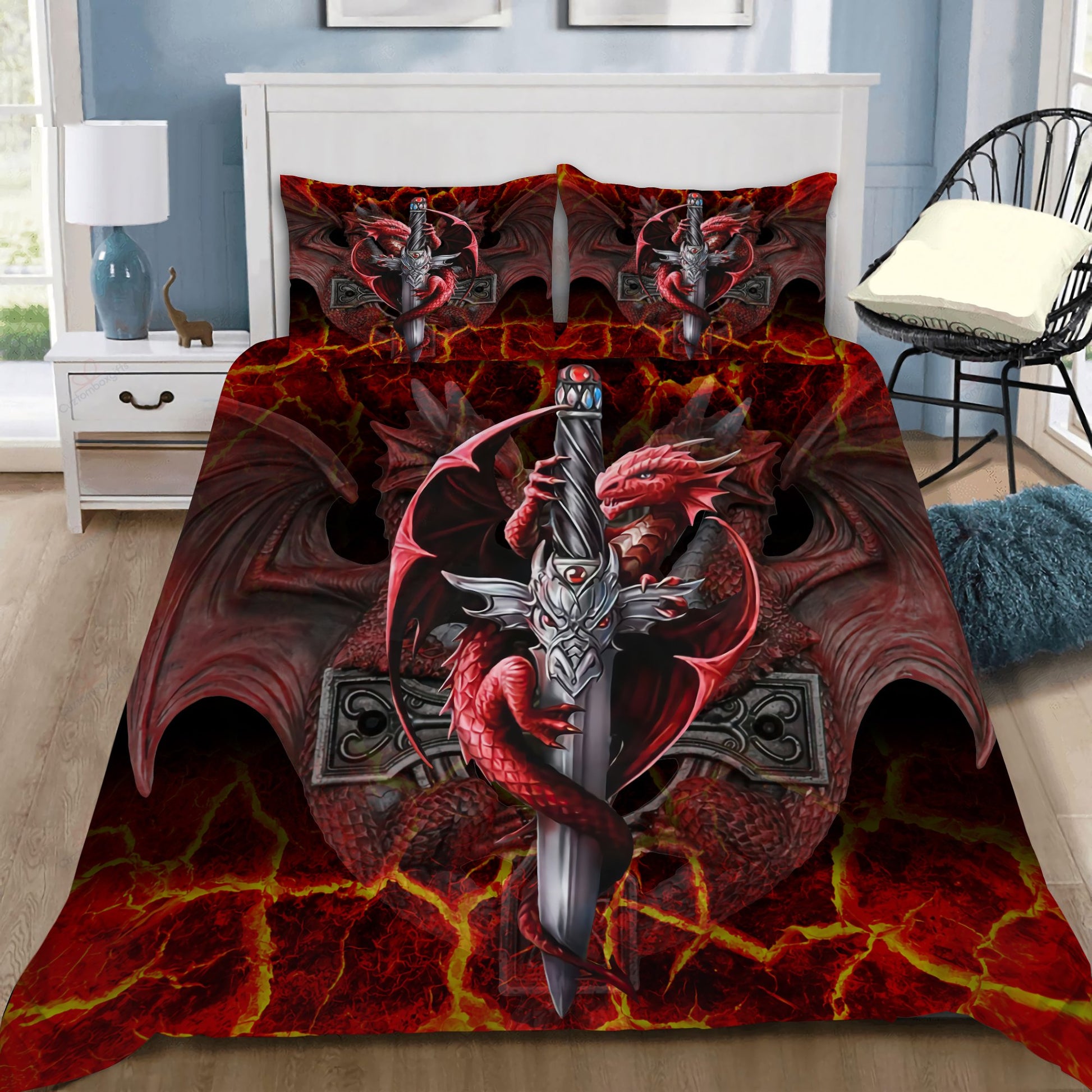 Dragon Sword Bedding Set HAC020703-NM-Bedding Set-NM-Twin-Vibe Cosy™