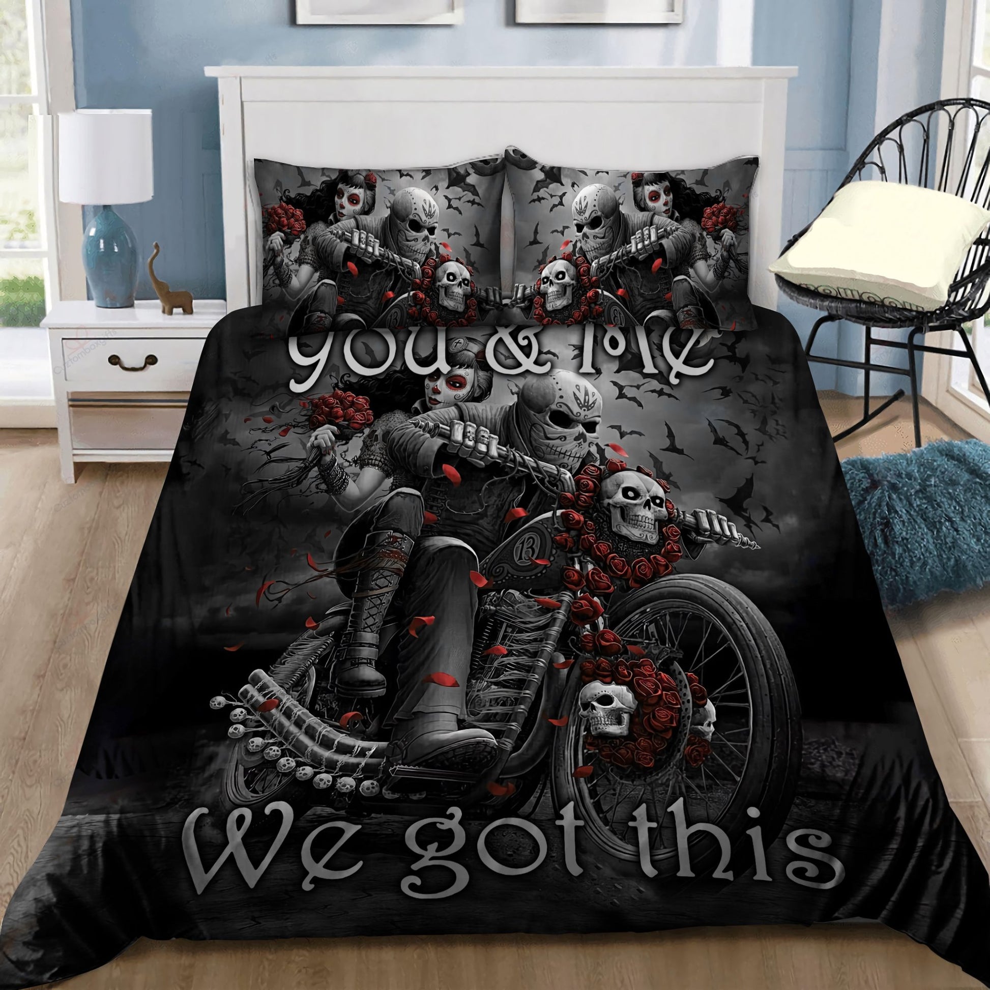 Skull Gothic Art Bedding Set HAC200703-NM-Bedding Set-NM-Twin-Vibe Cosy™