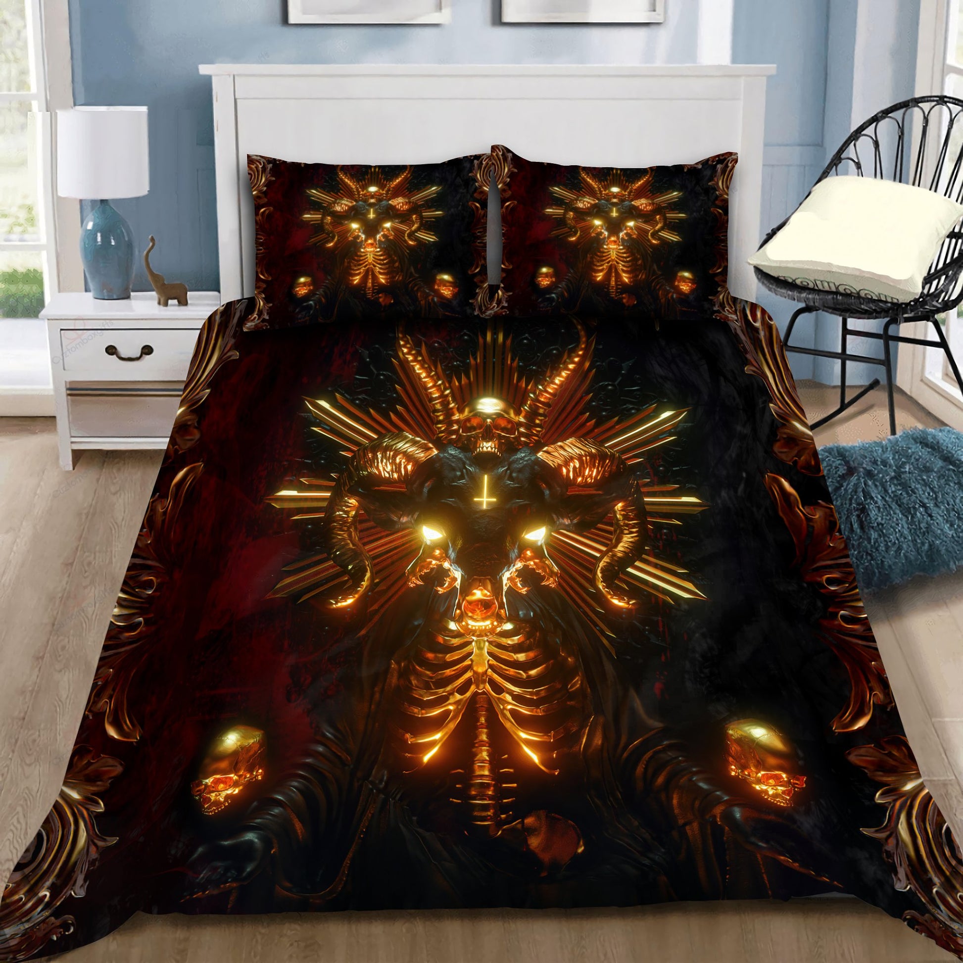 Skull Art Bedding Set HAC180601-NM-Bedding Set-NM-Twin-Vibe Cosy™