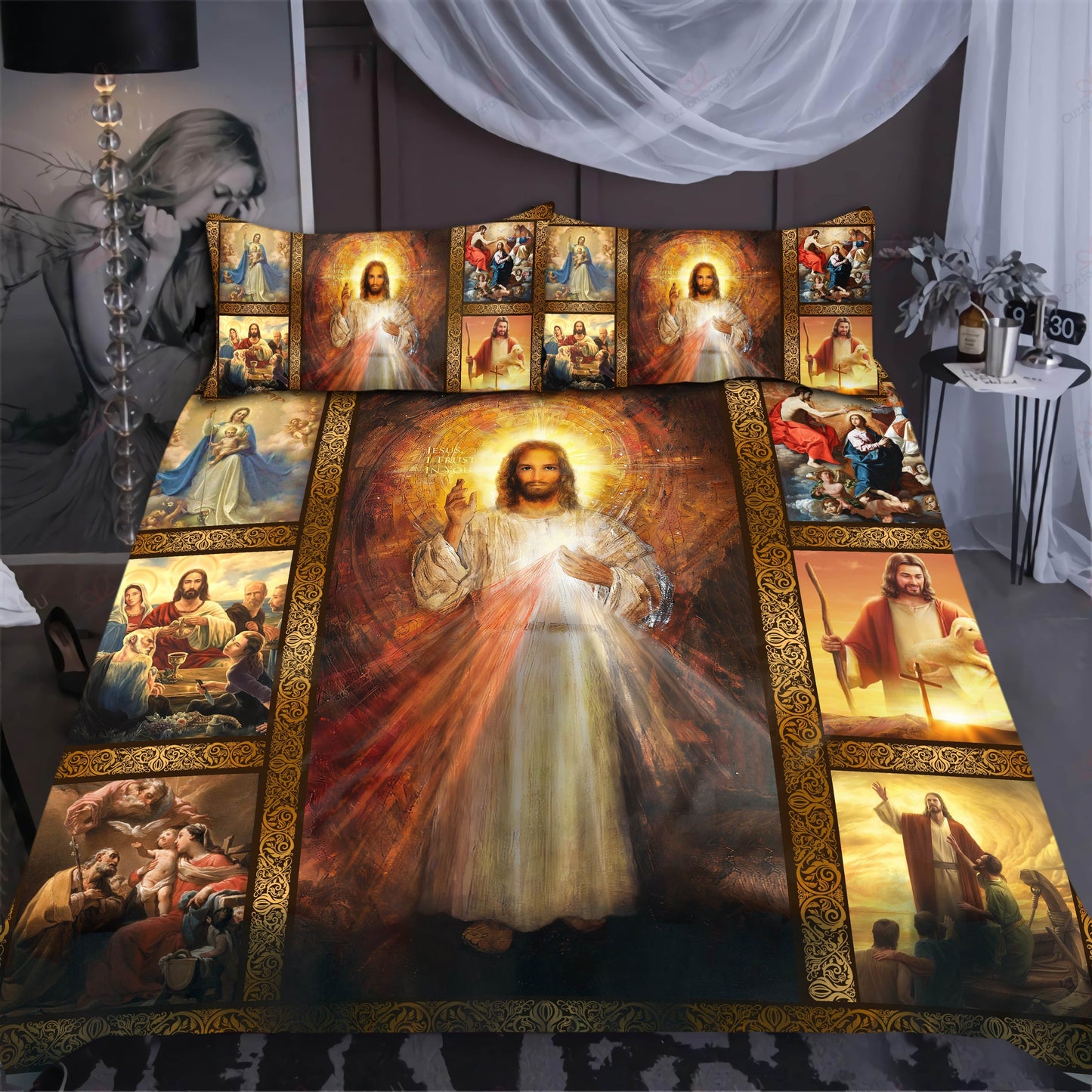 Christian Jesus Bedding Set HV