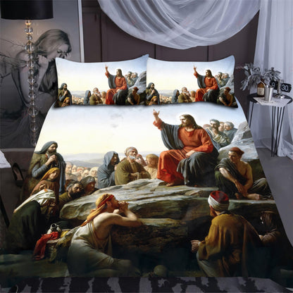 Christian Jesus Sermon on the Mount Bedding Set HV