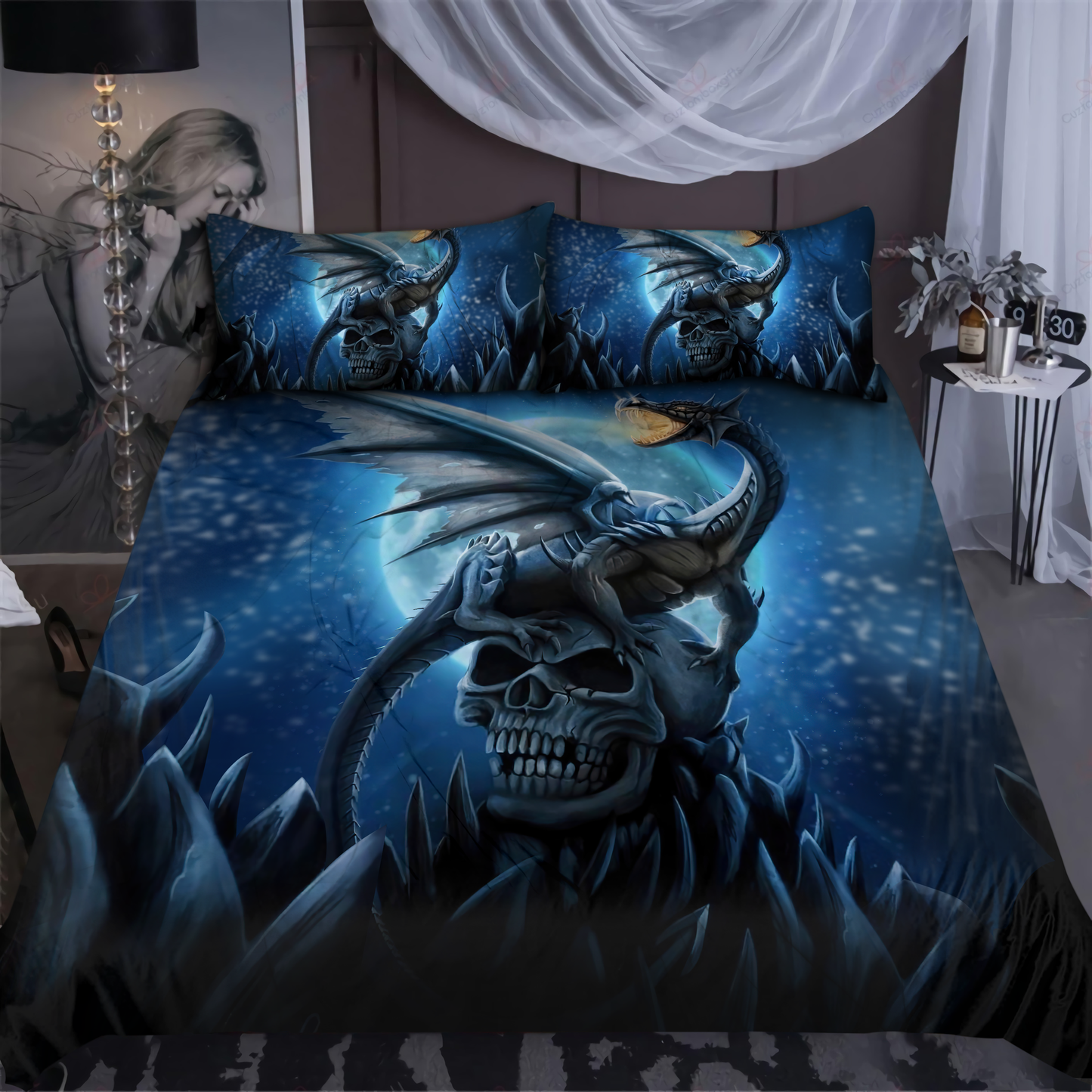 Skull And Dragon Bedding Set JJW17082001