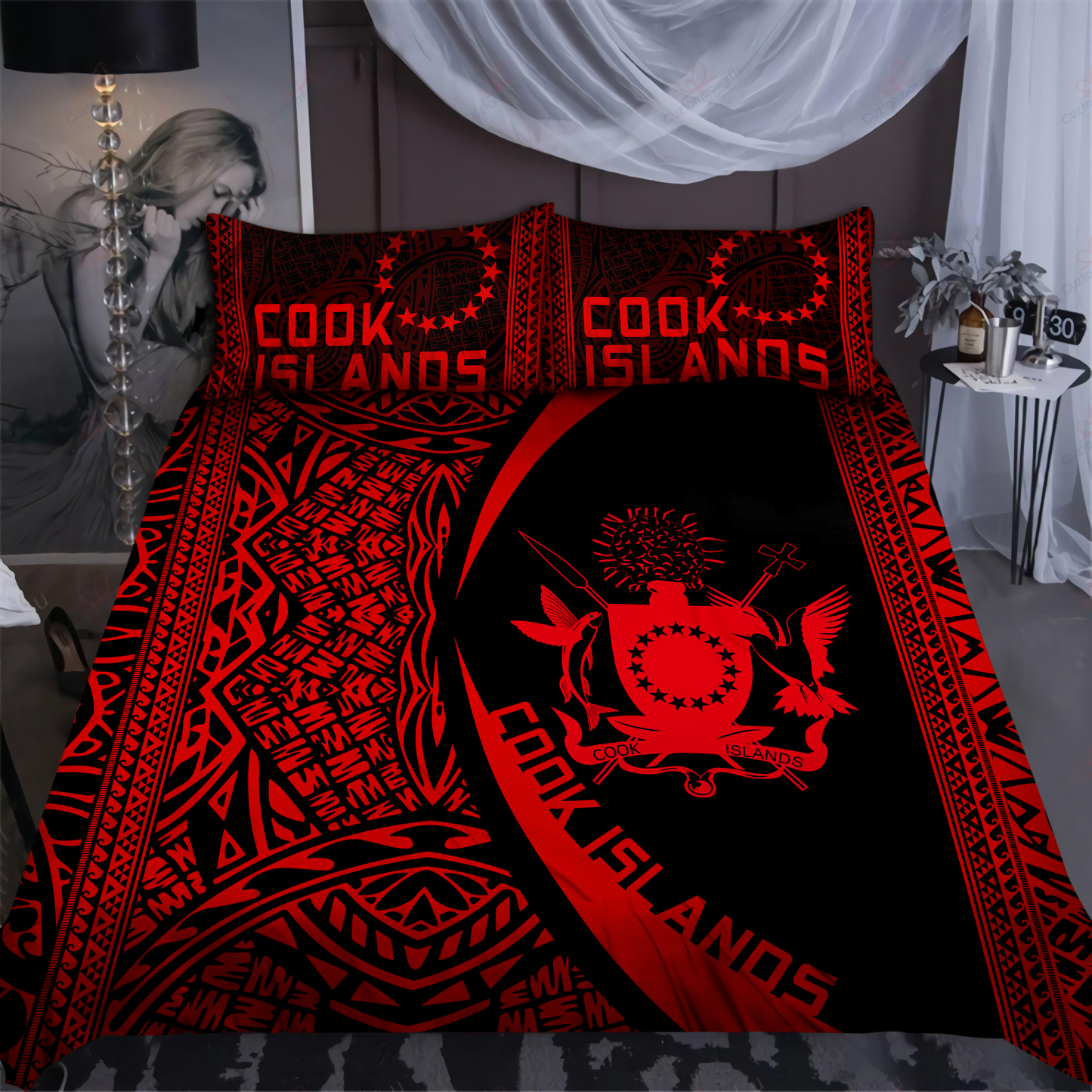 Cook Islands Red Bedding Set