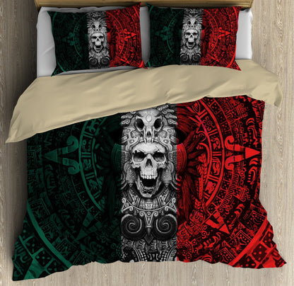 Mexico Aztec Skull Warrior  Bedding Set QB07012004