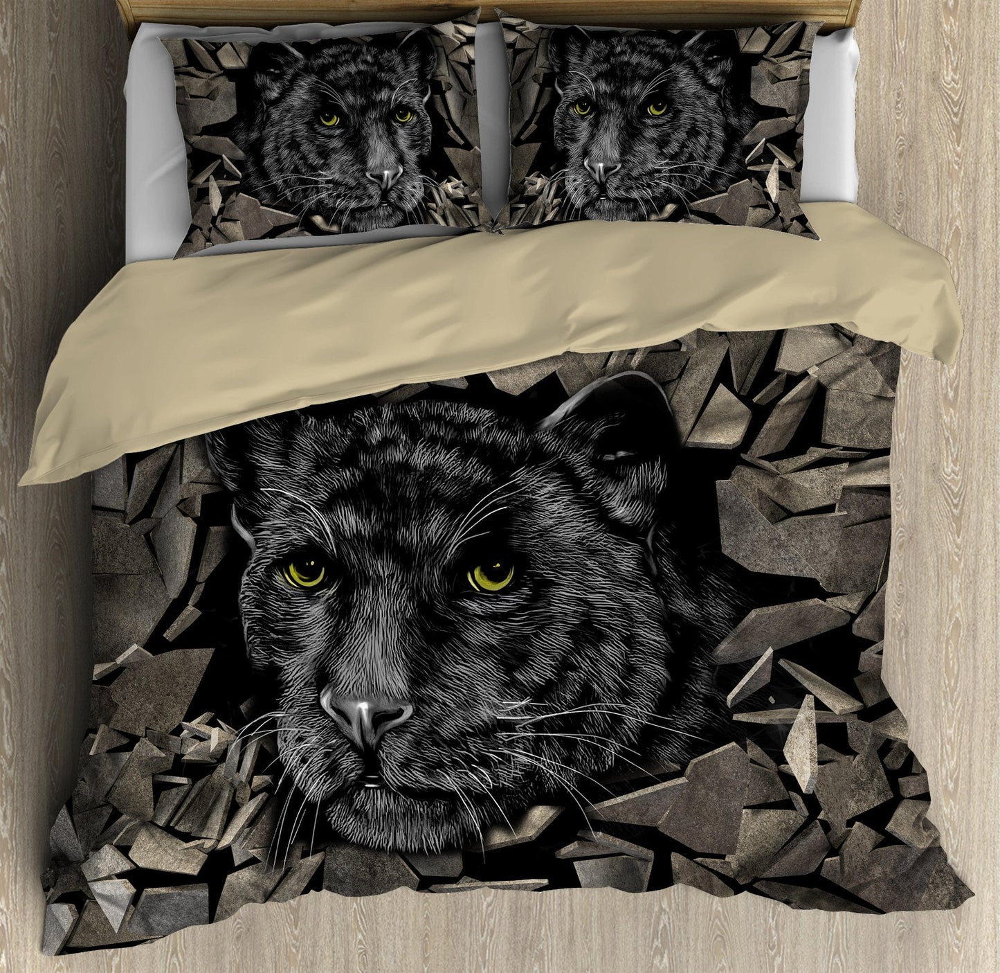Panther Break The WAll 3D Bedding Set NTN08122002-LAM