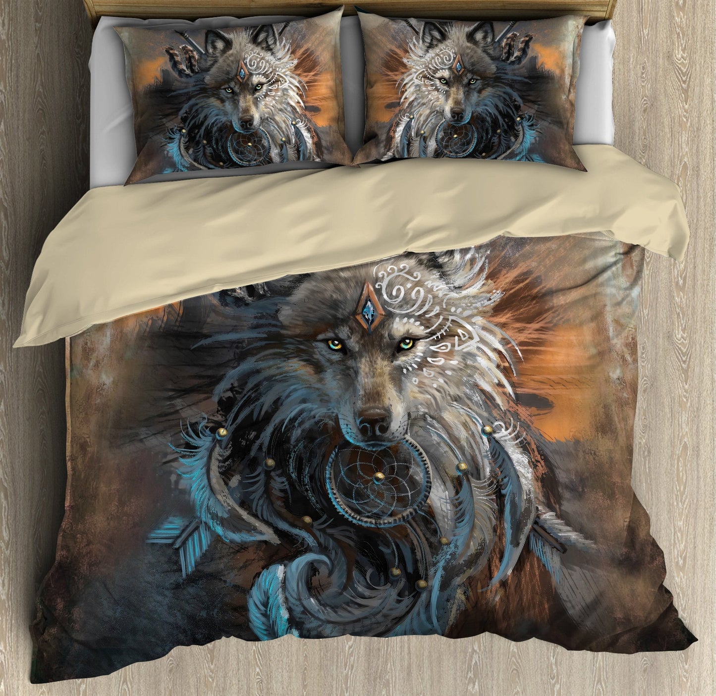 Native American Wolf Bedding Set MEI200805011S-MEI