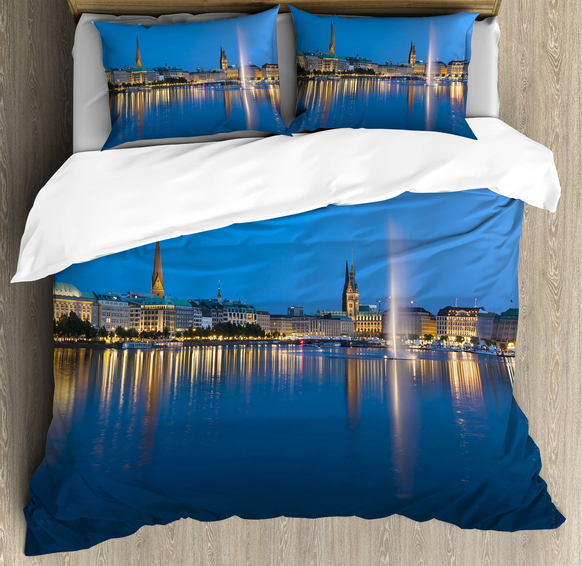 Germany Bedding Set - Hamburg Binnenalster Lake HAC260603-NM-Bedding Set-NM-US Twin-Vibe Cosy™