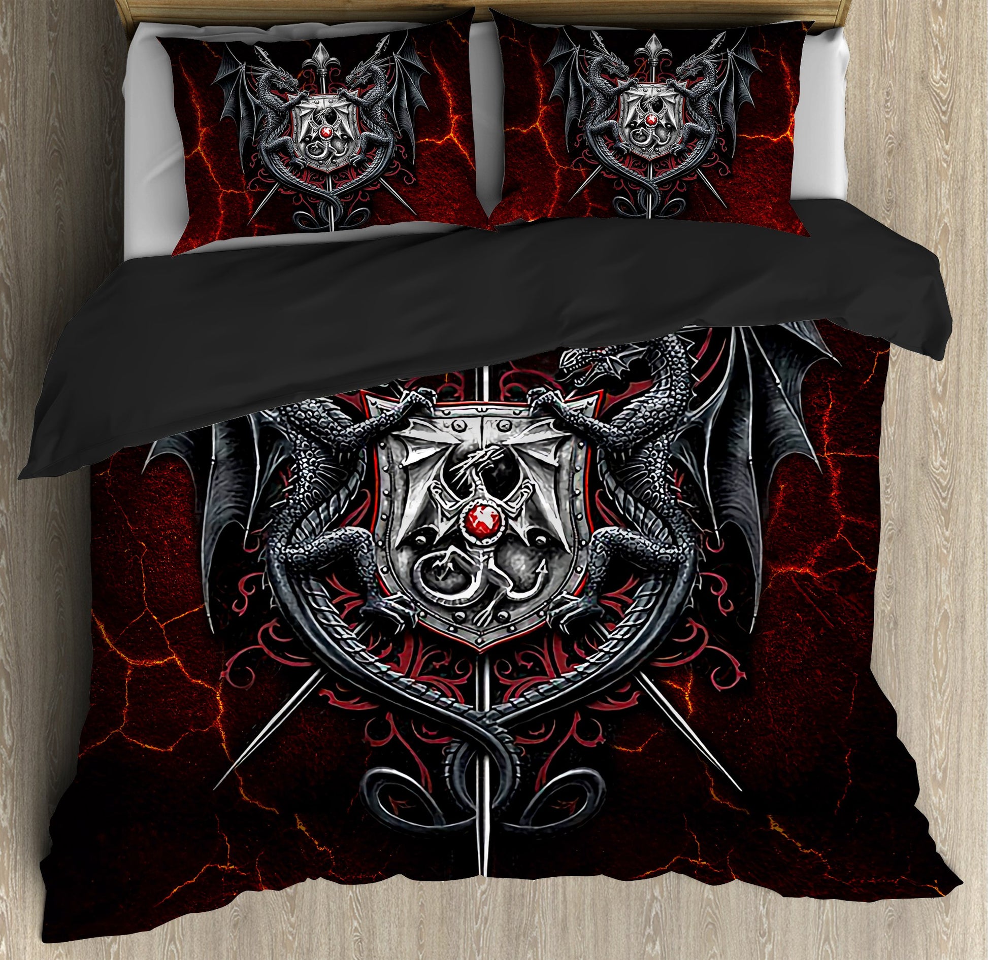 Dragon Armor Art Bedding Set HAC080702-NM-Bedding Set-NM-Twin-Vibe Cosy™