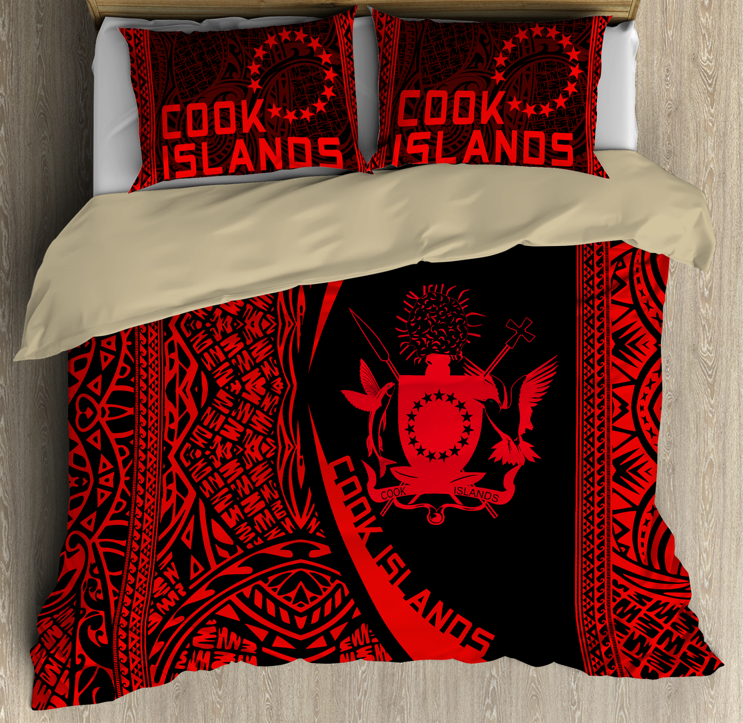 Cook Islands Red Bedding Set