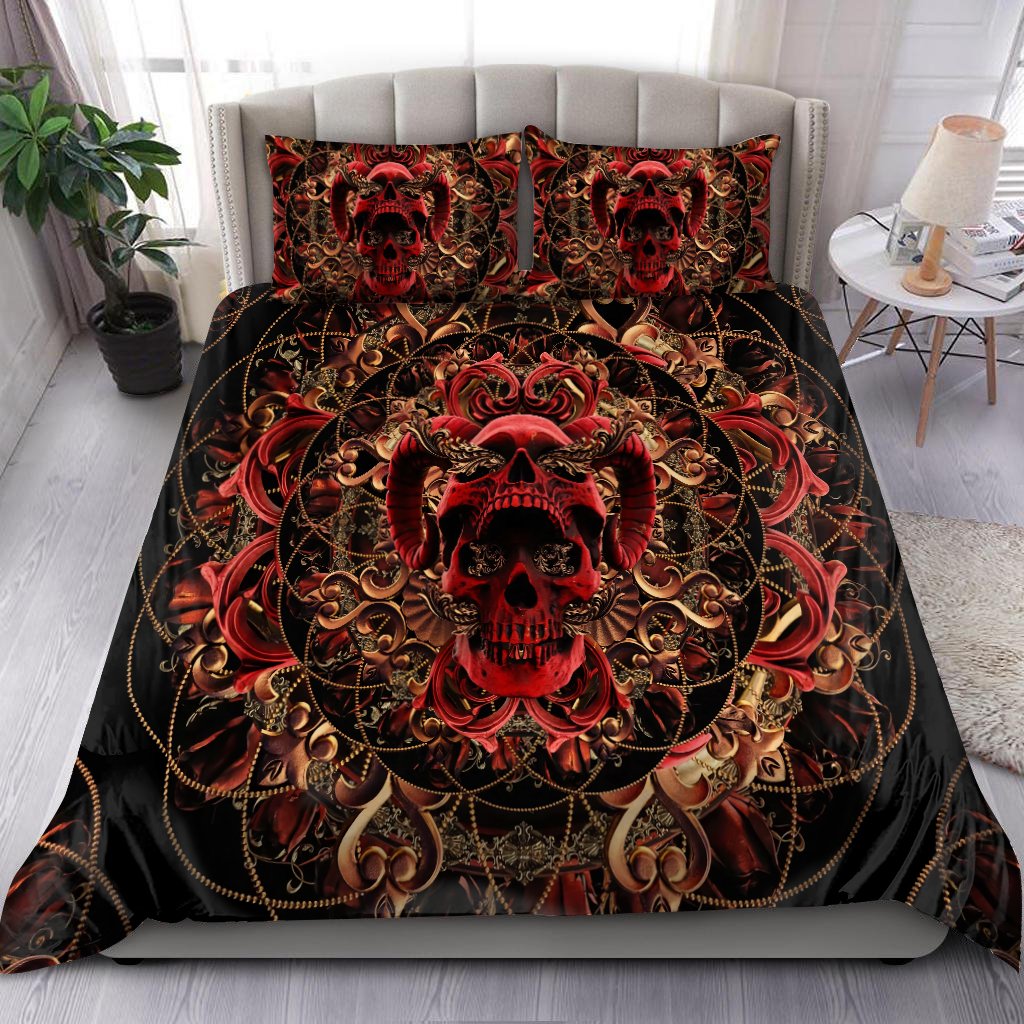 Skull & Rose Bedding Set HAC210703-NM-Bedding Set-NM-Twin-Vibe Cosy™