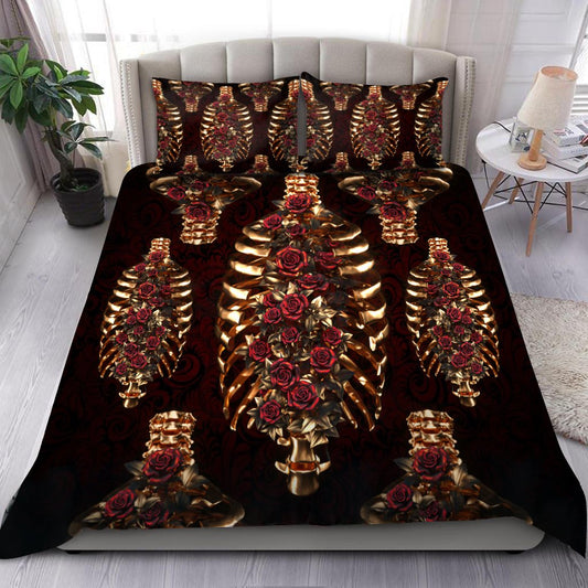 Rose & Skull Art Bedding Set HAC070702-NM-Bedding Set-NM-Twin-Vibe Cosy™
