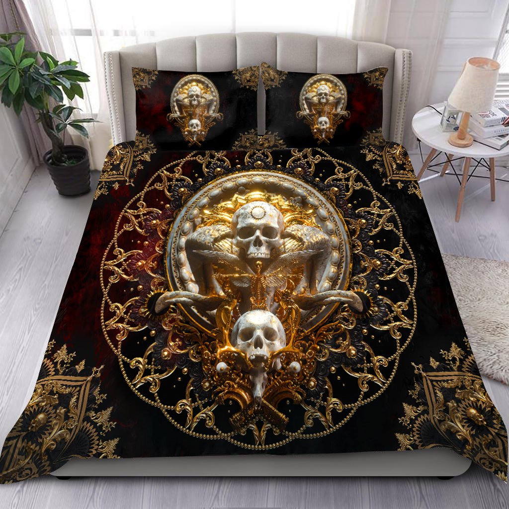 Skull Art Bedding Set HAC180602-NM-Bedding Set-NM-Twin-Vibe Cosy™