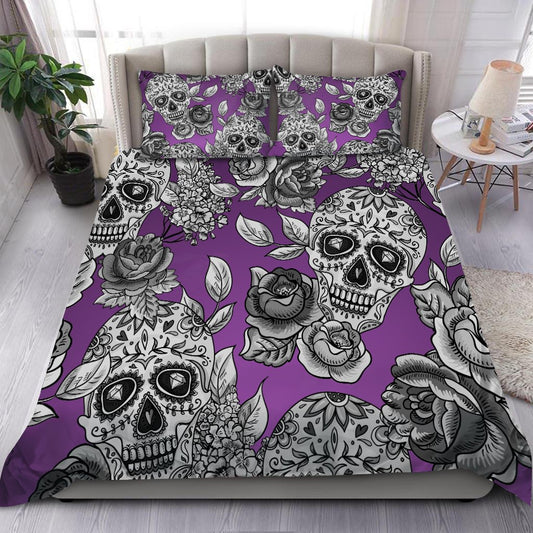 Purple Skull Art Bedding Set HAC080707-NM-Bedding Set-NM-Twin-Vibe Cosy™