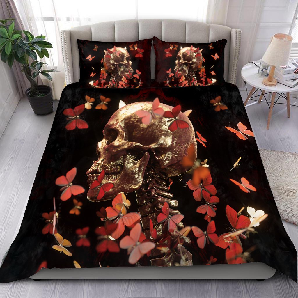 Rose & Skull Art Bedding Set HAC060704-NM-Bedding Set-NM-Twin-Vibe Cosy™